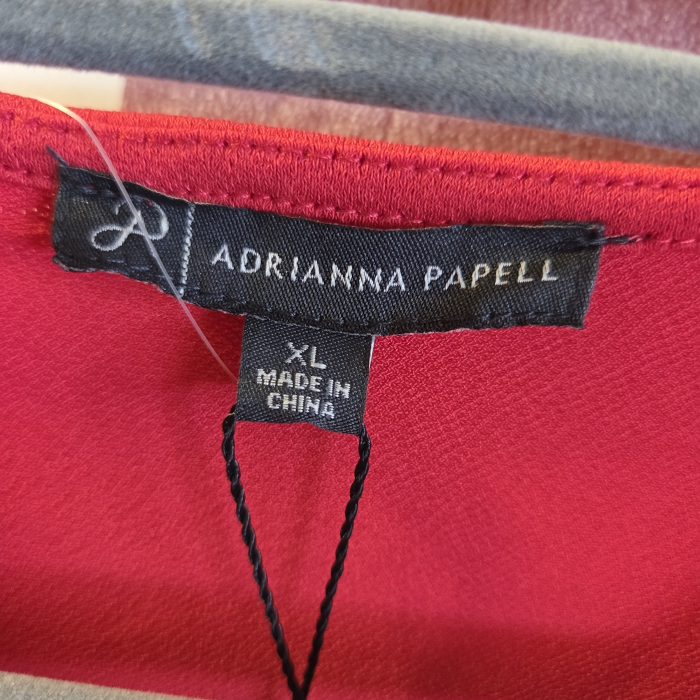 Adrianna Papell Vibrant Red Top